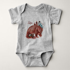 Poster Babydusche rot und blau mit Tieren Baby Baby Strampler