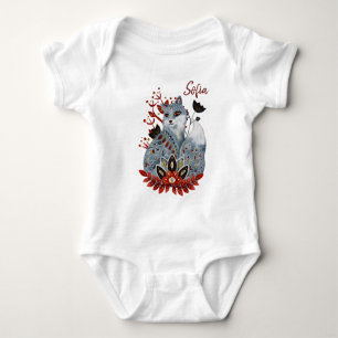 Poster Babydusche rot und blau mit Tieren Baby Baby Strampler