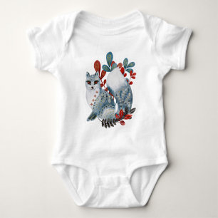 Poster Babyparty rot und blau mit Tieren Baby Strampler