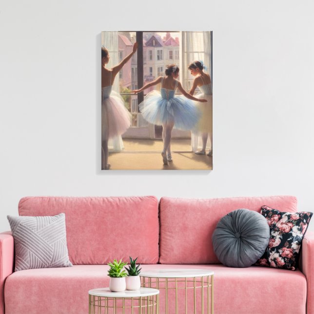 Póster Bailarinas frente a la ventana Leinwanddruck (Insitu (Wohnzimmer))