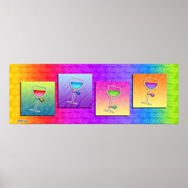 Poster, Banner - Pop Art Wine Poster (Vorne)