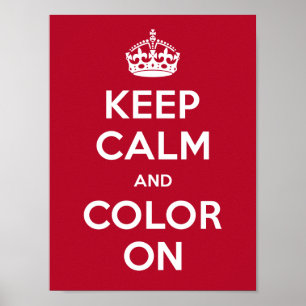 Poster Behielt Ruhe und Farbe auf