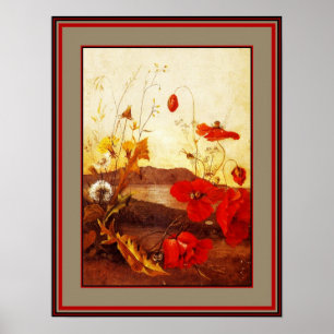 Poster Berühmte Künstler 'Mohn' Öl auf Leinwand 3