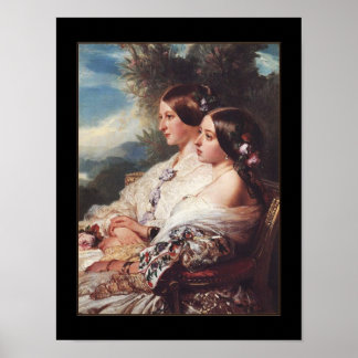 Poster Berühmte Vintage Kunst 1852 Königin Victori