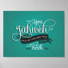 Poster Bibelschrift Psalms 9:10 Wall Art