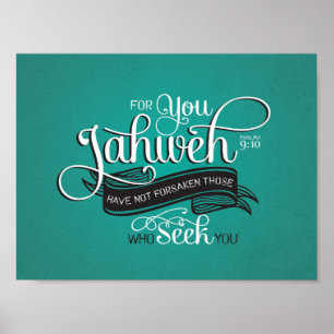 Poster Bibelschrift Psalms 9:10 Wall Art