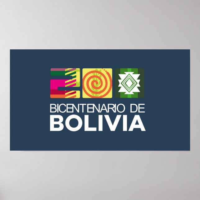 Poster bicentenario de Bolivia (Vorne)