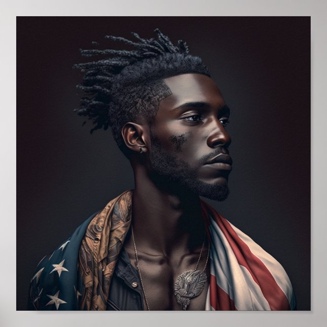 Poster "Black American Male" (Vorne)