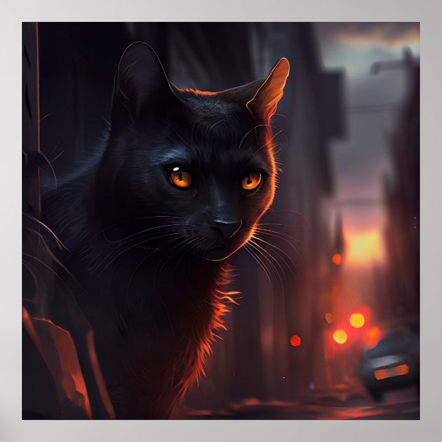 Poster Black Cat (Vorne)