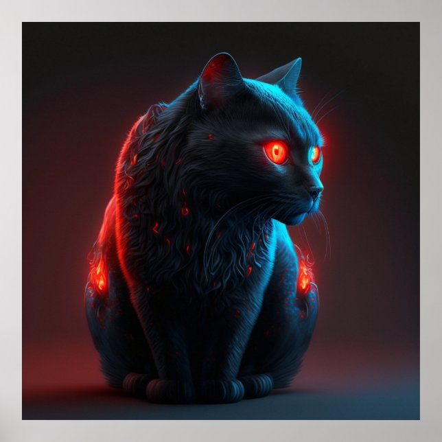 Poster Black Cat (Vorne)