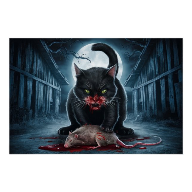 Poster Black Cat and Rat 04 (Vorderseite)