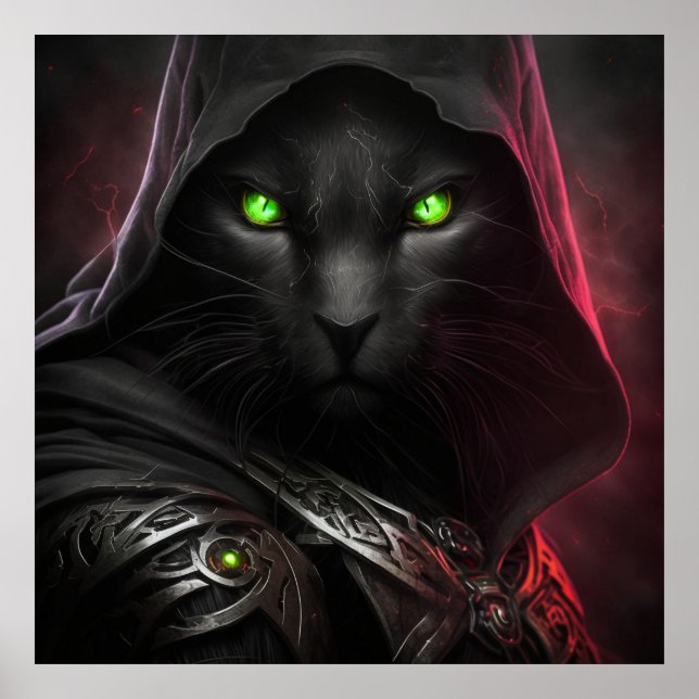 Poster Black Cat Warrior (Vorne)