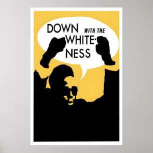 Poster Black Panther Nieder mit der Weiße!