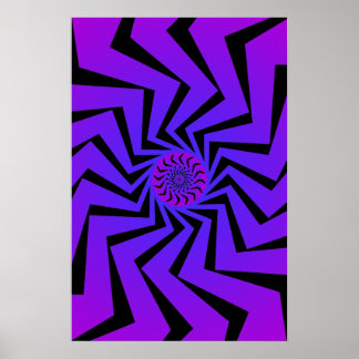 Poster: Blaues Spiralmuster: Zeichnend Vektor Poster