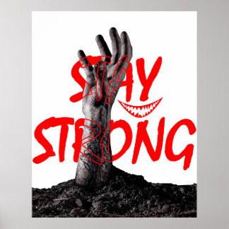 Poster: Bleib Stark Motivationszitat-Design Poster