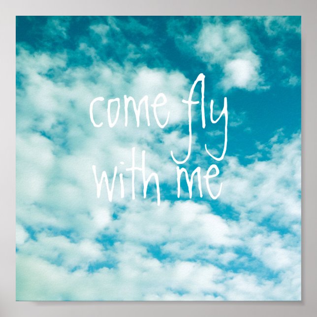 Poster Blue Sky Nature Foto mit Text (Vorne)