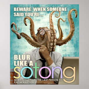 POSTER - BLUR like a SOTONG - A SINGAPORE SLANG