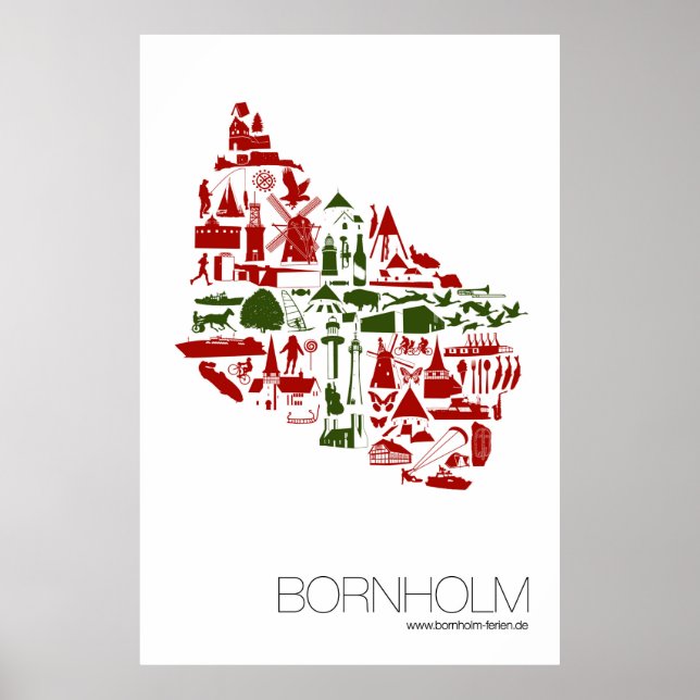 Poster "Bornholm Logo" 60 x 90 cm Hochformat (Vorne)