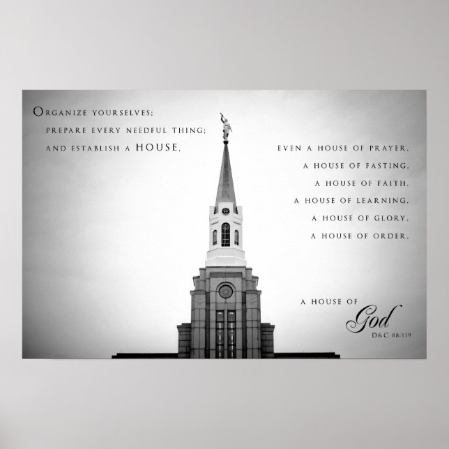 Poster - Boston Massachusetts LDS Tempel 2 (Vorne)