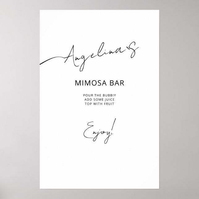 Poster Brautparty in einem eleganten Stil. (Vorne)