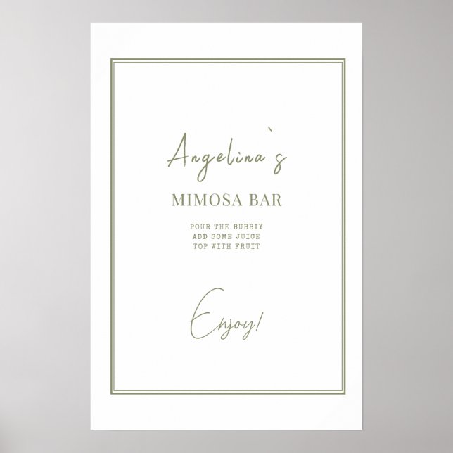 Poster Brautparty in einem eleganten Stil. (Vorne)