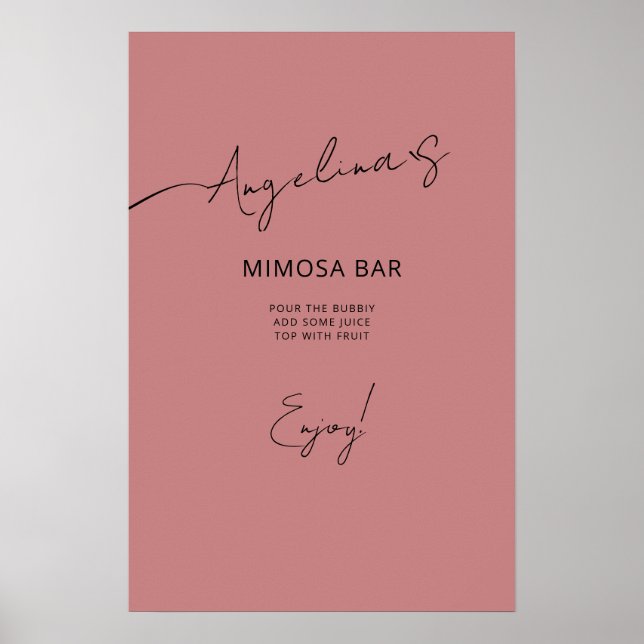 Poster Brautparty in einem eleganten Stil. (Vorne)