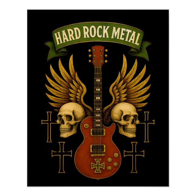 Poster brillant Hard Rock Metal (Vorderseite)