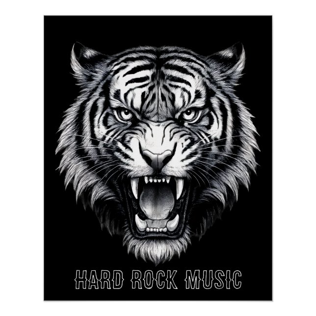Poster brillant Hard Rock Music (Vorderseite)