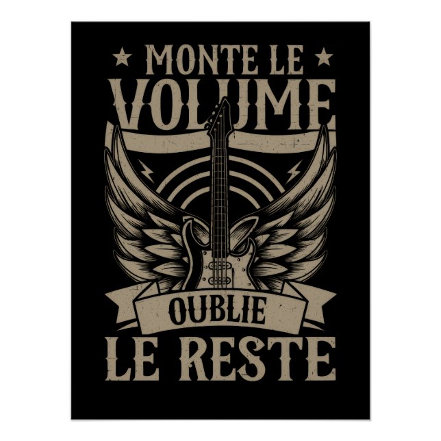 Poster brillant Rock Music (Vorderseite)