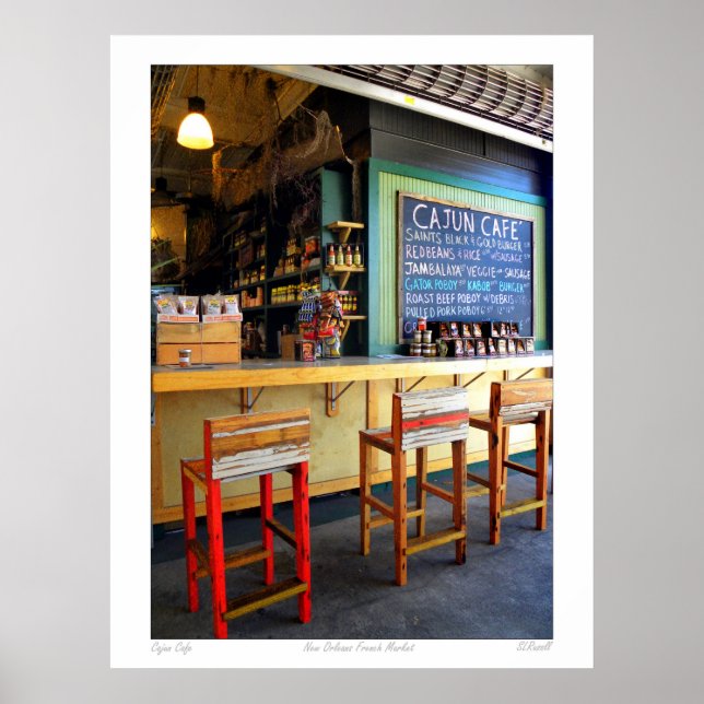 Poster "Cajun Cafe" von French Quarter (Vorne)