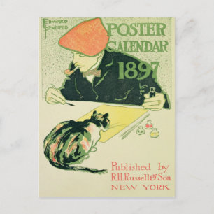 Poster Calendar, pub. von R.H. Russell & Son, 1897 Postkarte