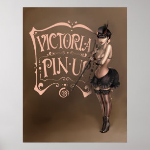 POSTER/CANVAS DRUCK ·  viktorianischer Pinup Poster
