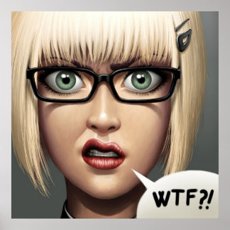 POSTER/CANVAS DRUCKEN ・ wtf?! Poster