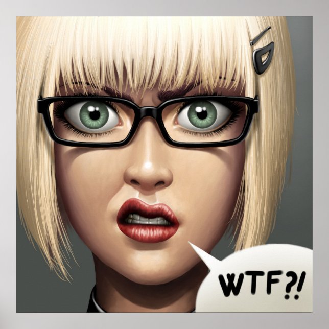 POSTER/CANVAS DRUCKEN ・ wtf?! Poster (Vorne)