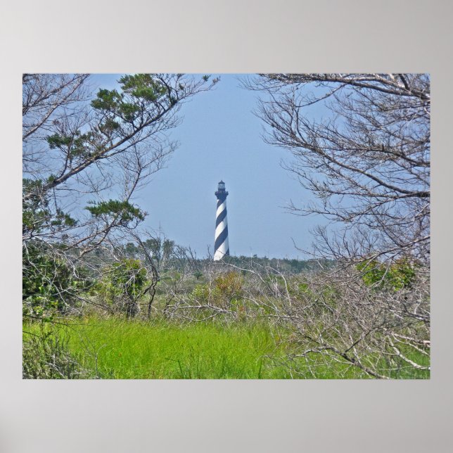 Poster Cape Hatteras Leuchtturm aus Feuchtgebieten (Vorne)