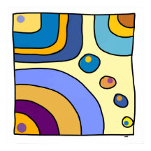 Poster carré moyen modèle "Bubble Gum Art"