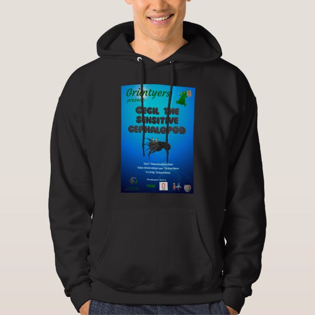 Poster „Cecil der sensible Kopffüßer“ Hoodie (Vorderseite)