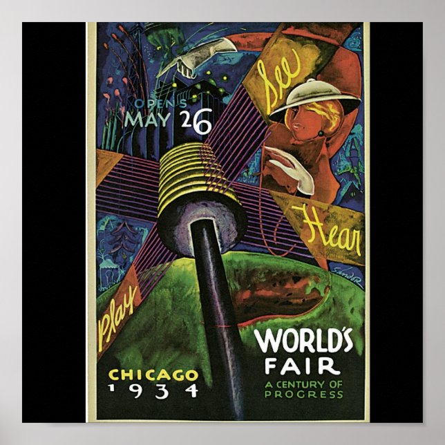 Poster-Chicago World's Fair-1934 Poster (Vorne)