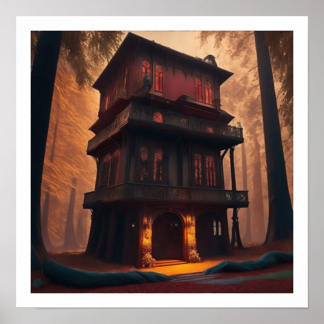 Poster Chinese Haus Matt (Vorne)