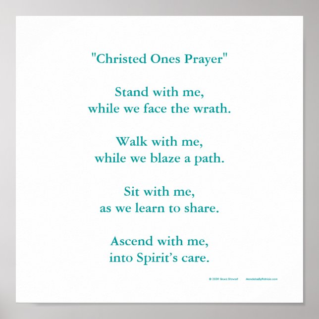 Poster "Christed Ones Prayer" (Vorne)