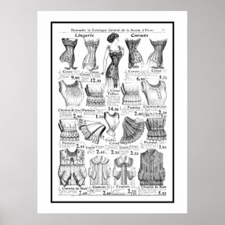 Poster Corsets 1909-1910 Werbung