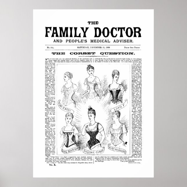 Poster Corsets The Family Doctor Dec 21 1889 (Vorne)