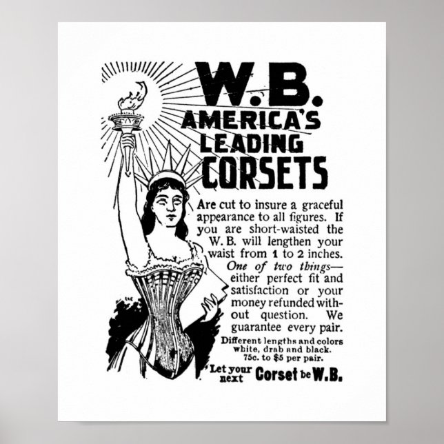 Poster Corsets The Ladys World Januar 1896 (Vorne)