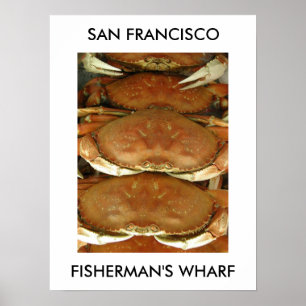 Poster, CRAB, SAN FRANCISCO, FISHERMAN'S WHARF Poster