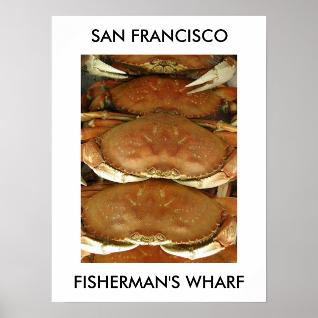 Poster, CRAB, SAN FRANCISCO, FISHERMAN'S WHARF Poster (Vorne)