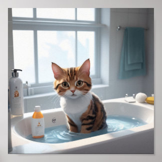 Poster Das ultimative Bathwannerlebnis der Katze