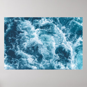 Poster "Deep Blue Ocean Waves"