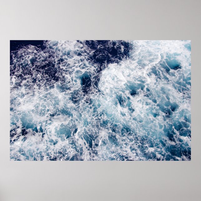 Poster "Deep Blue Ocean Waves" (Vorne)