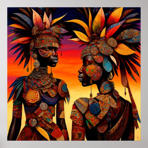 Poster der Afrikanerin