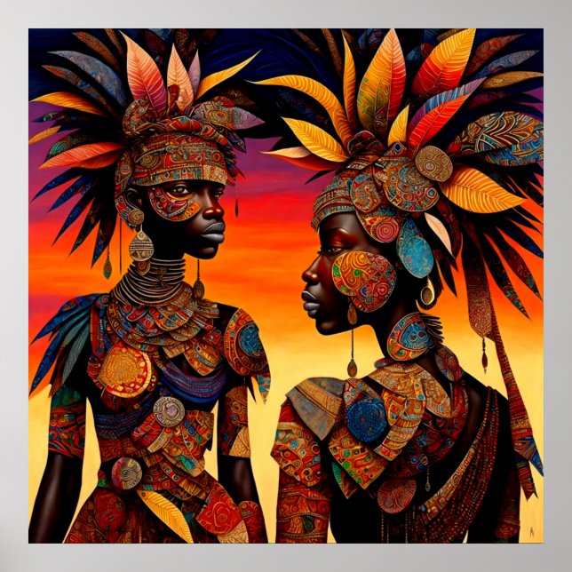 Poster der Afrikanerin (Vorne)